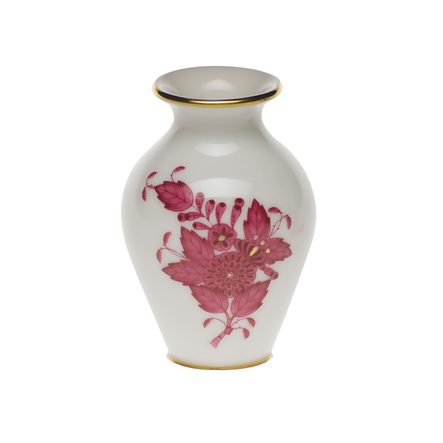 Herend Chinese Bouquet Raspberry Bud Vase | 2.5in