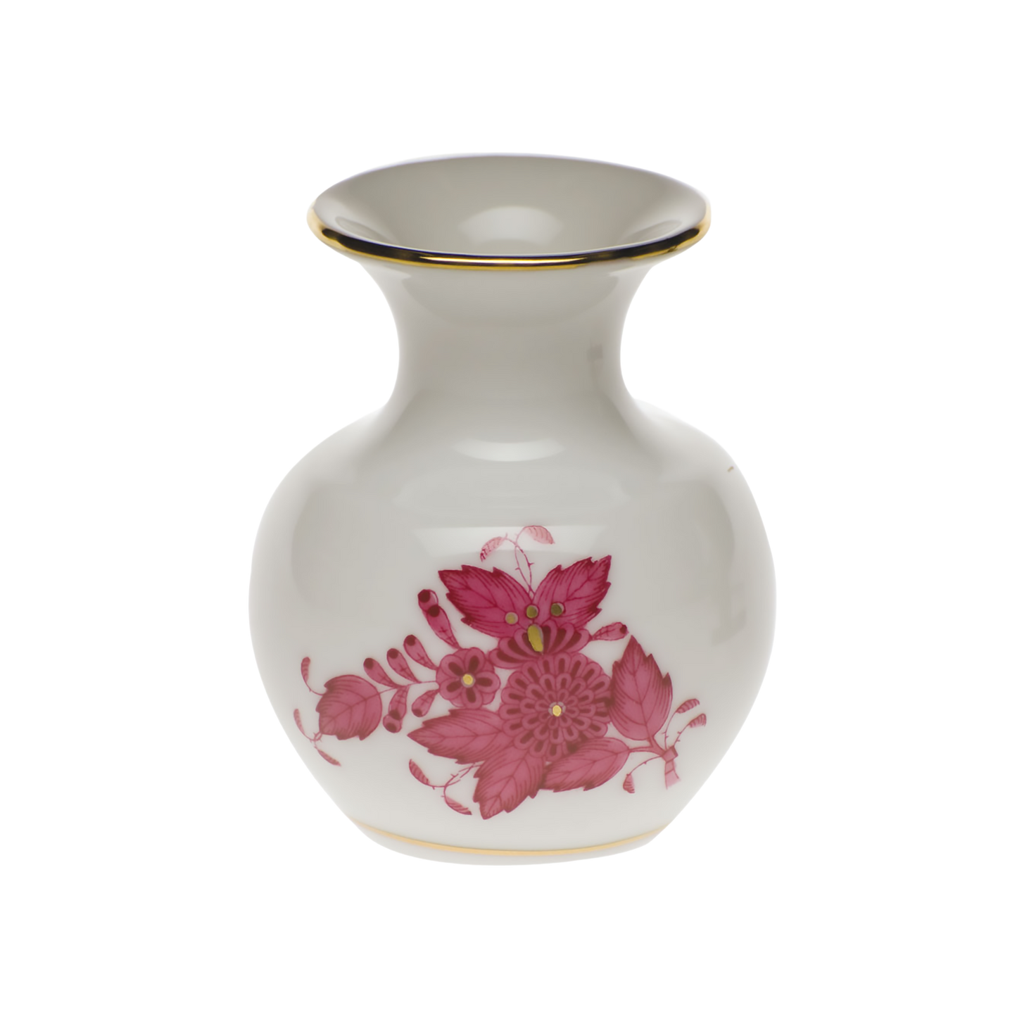 Herend Chinese Bouquet Raspberry Bud Vase | 2.75in