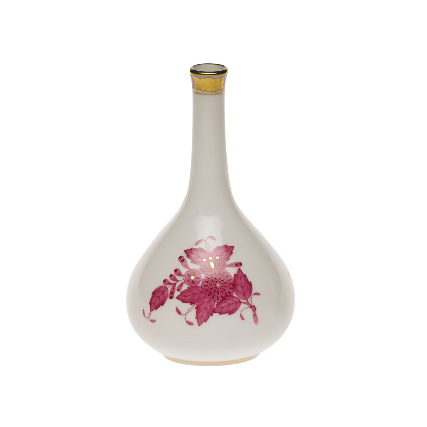 Herend Chinese Bouquet Raspberry Bud Vase | 5.25in