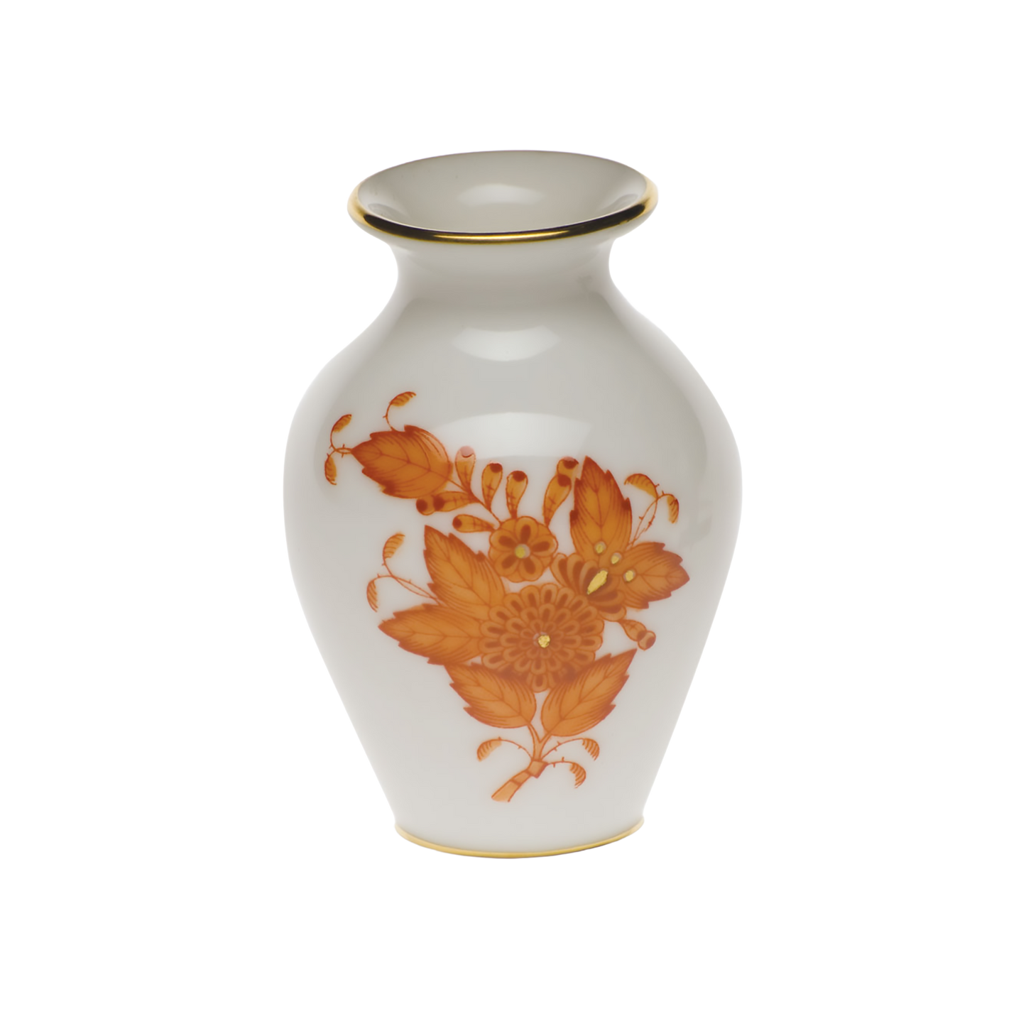 Herend Chinese Bouquet Rust Bud Vase | 2.5in