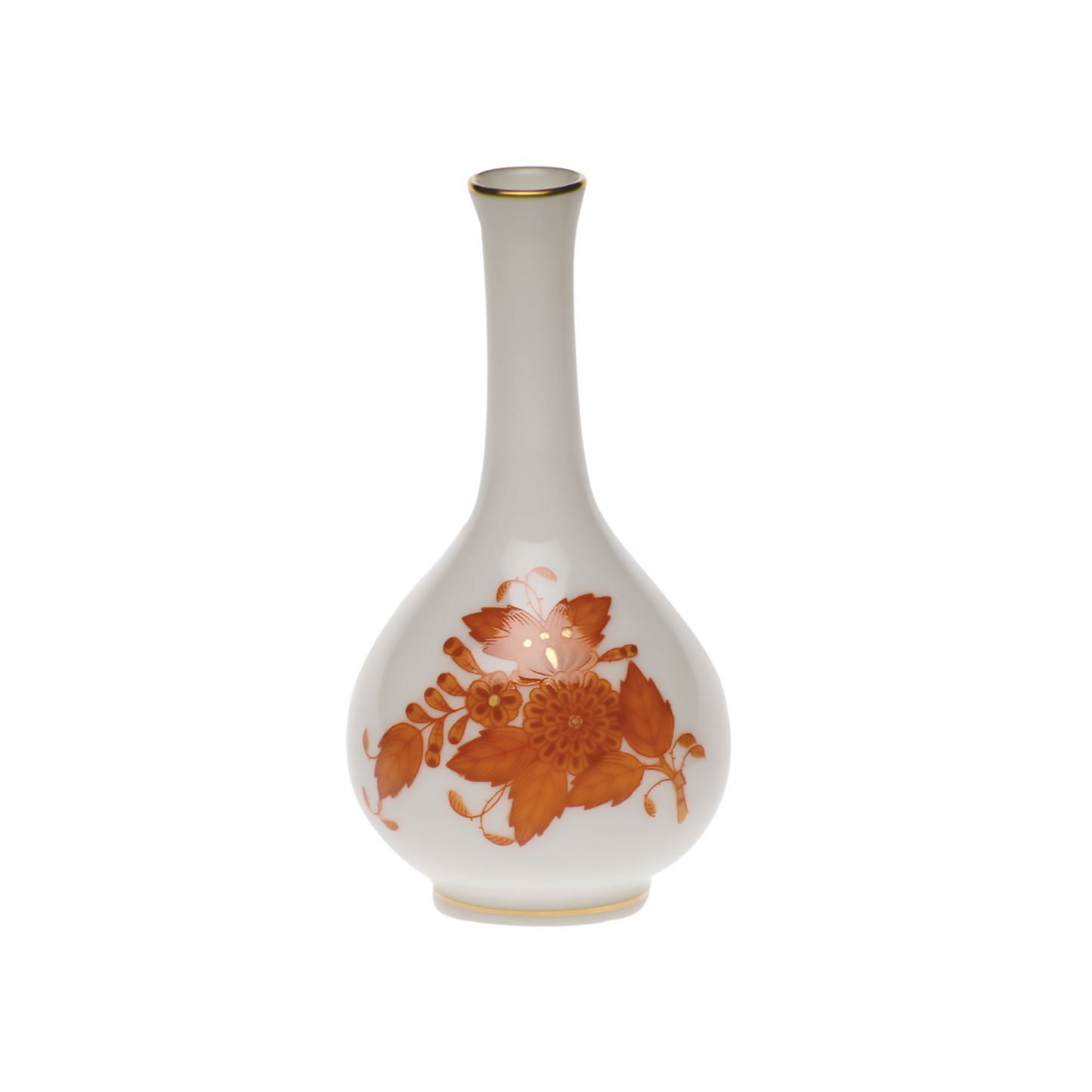 Herend Chinese Bouquet Rust Bud Vase | 3.5in
