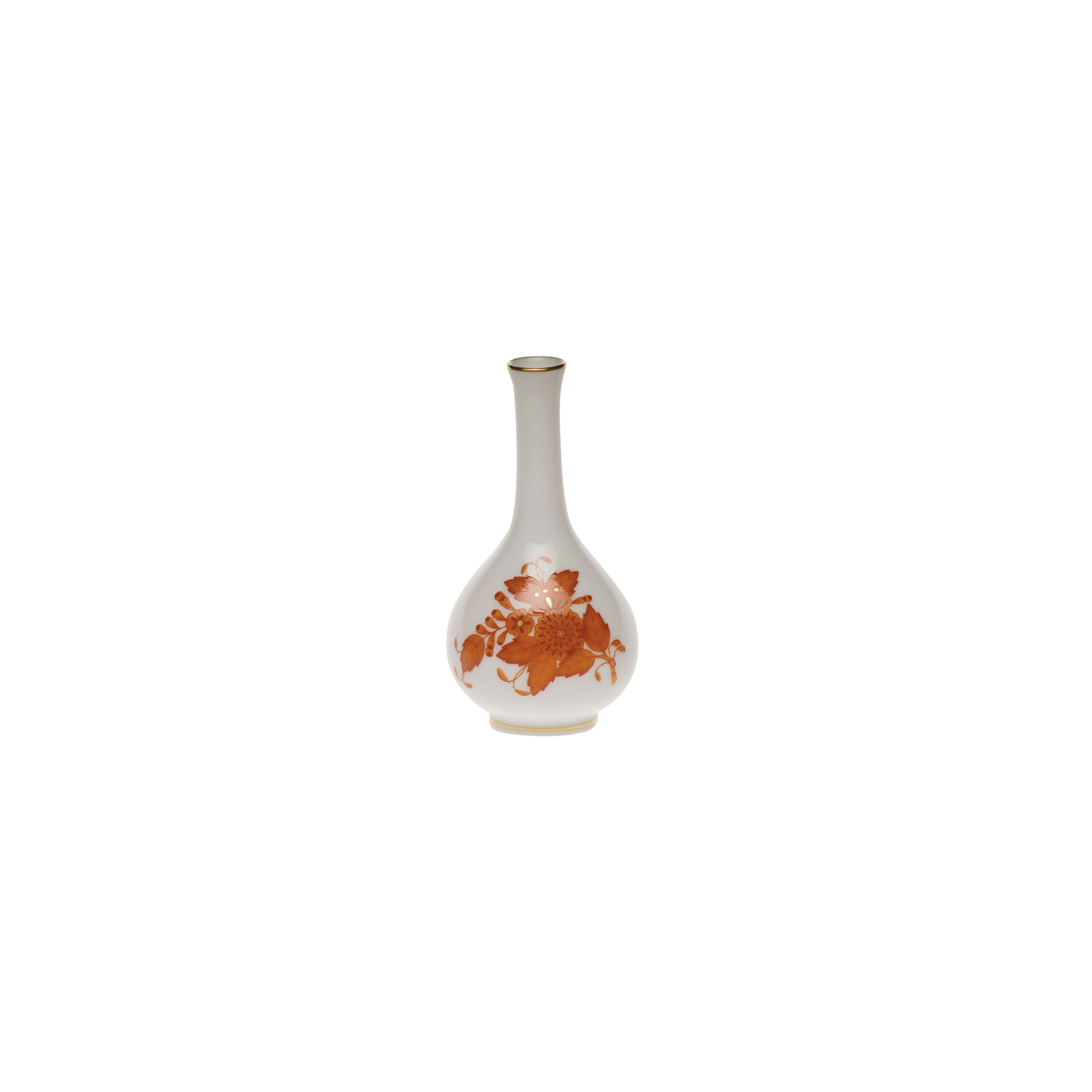 Herend Chinese Bouquet Rust Bud Vase | 3.5in