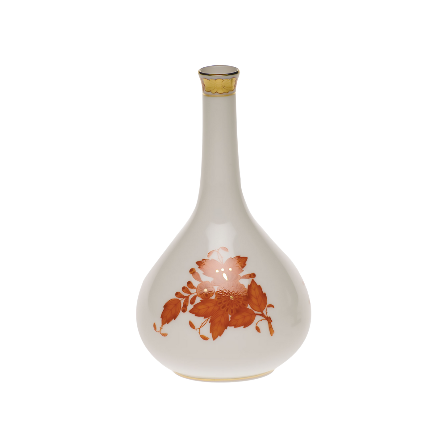 Herend Chinese Bouquet Rust Bud Vase | 5.25in