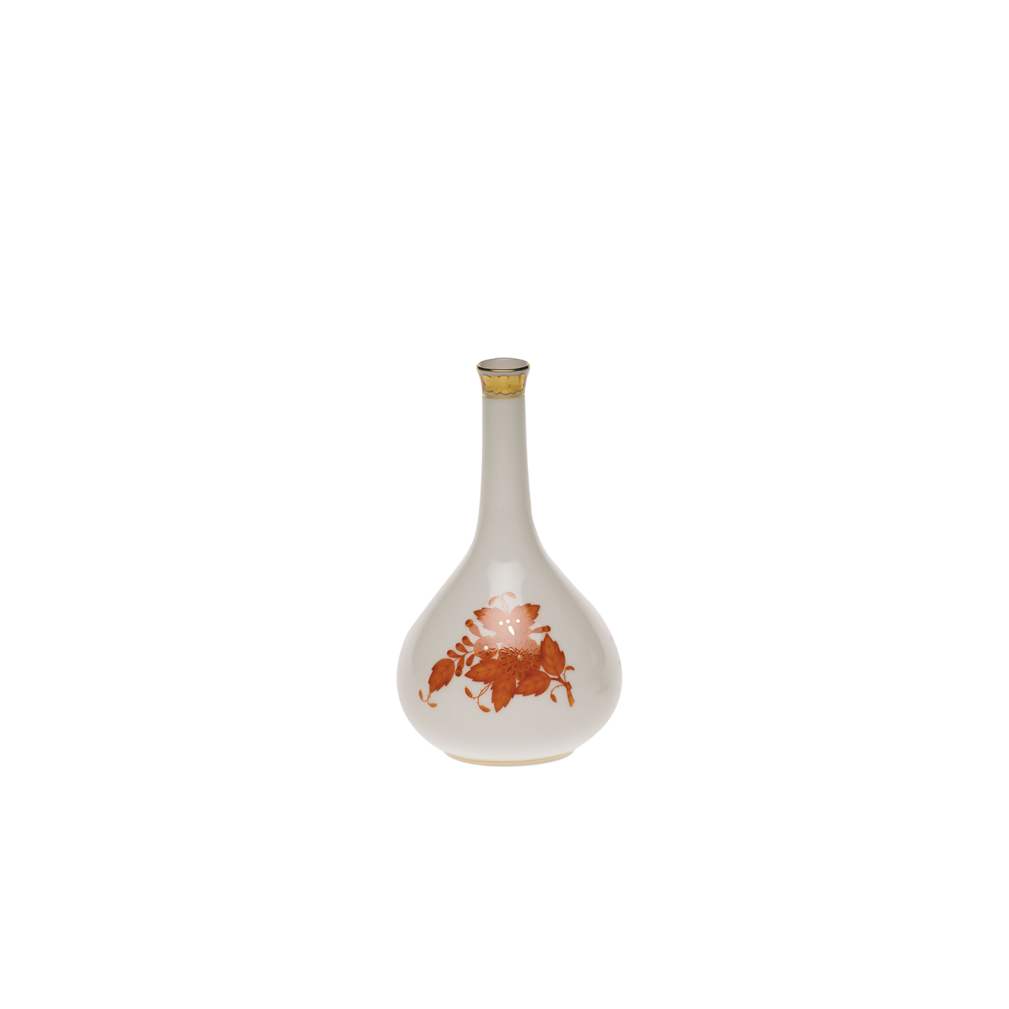 Herend Chinese Bouquet Rust Bud Vase | 5.25in