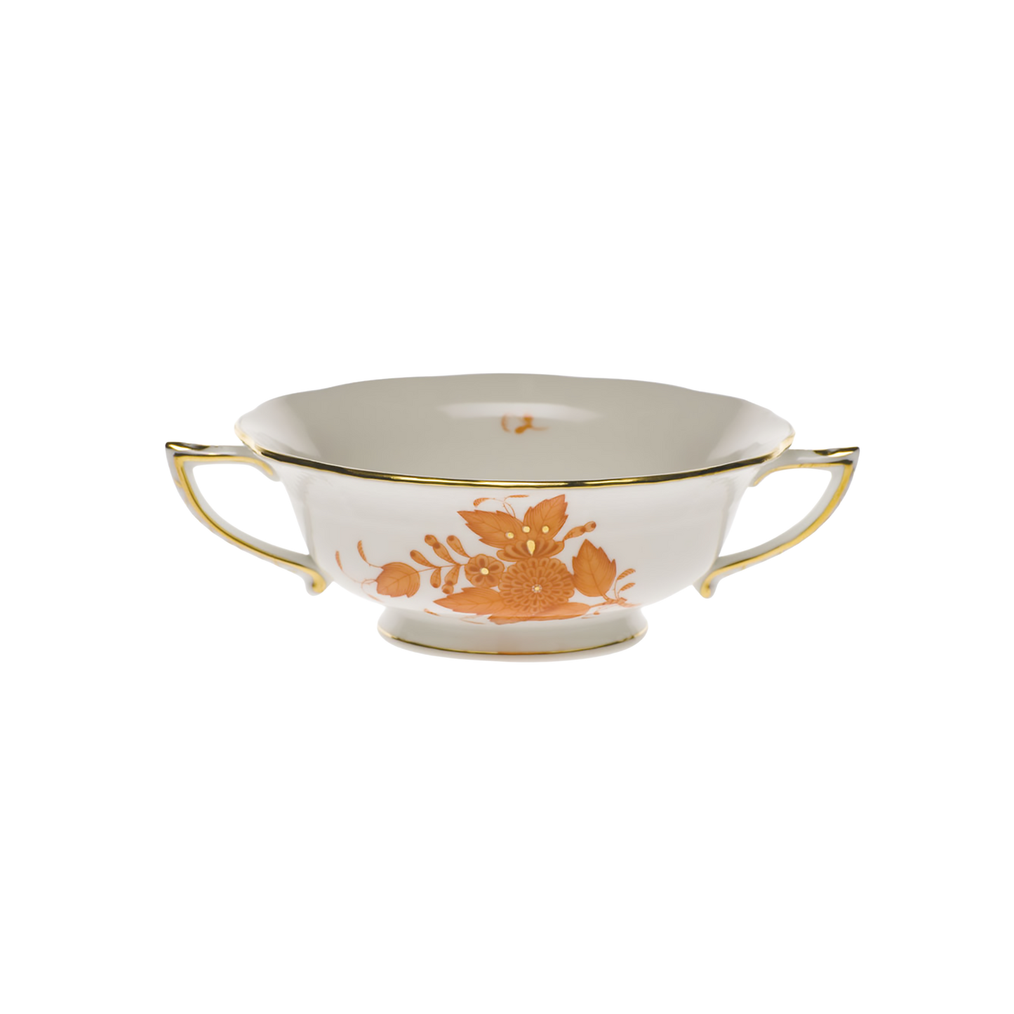Herend Chinese Bouquet Rust Cream Soup Cup | 8oz