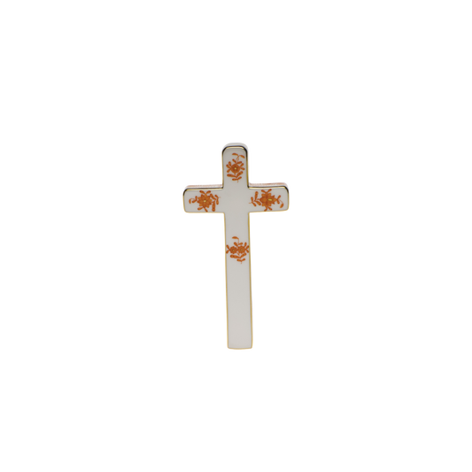 Herend Chinese Bouquet Rust Cross | 4.75x2.25in