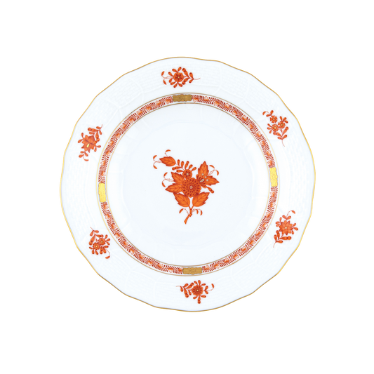 Herend Chinese Bouquet Rust Dessert Plate | 8.25in