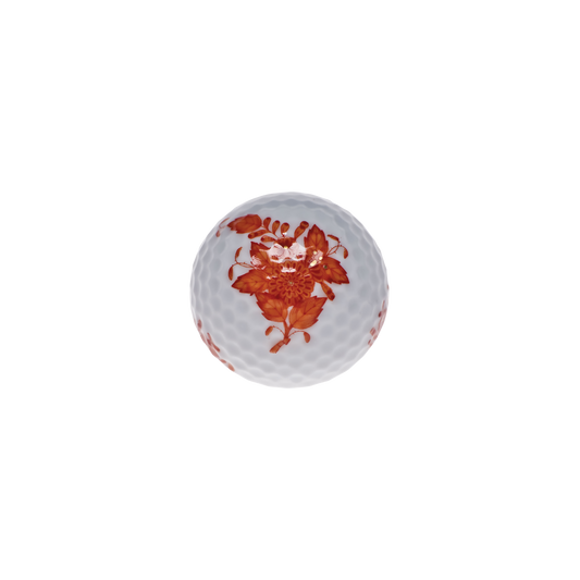 Herend Chinese Bouquet Rust Golf Ball | 1.75in