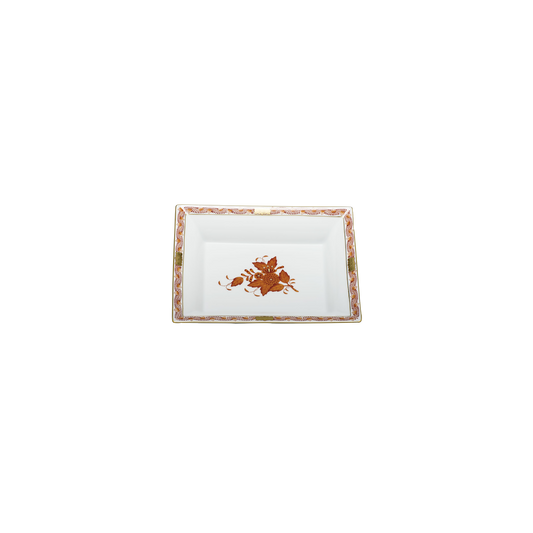 Herend Chinese Bouquet Rust Jewelry Tray