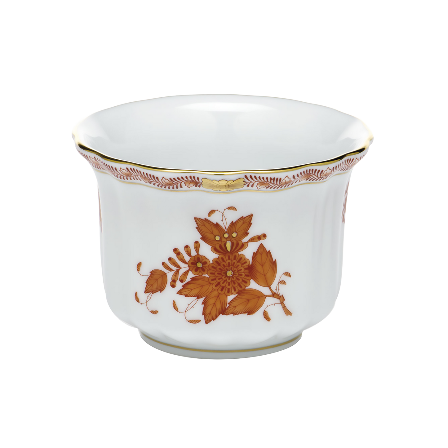 Herend Chinese Bouquet Rust Mini Cachepot | 4.5x4.5in