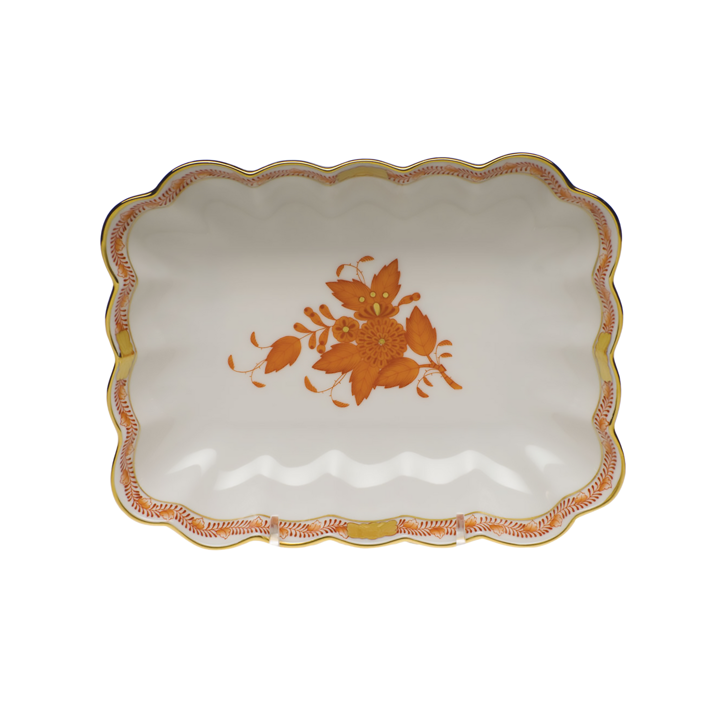 Herend Chinese Bouquet Rust Oblong Dish | 7.25x5.5in