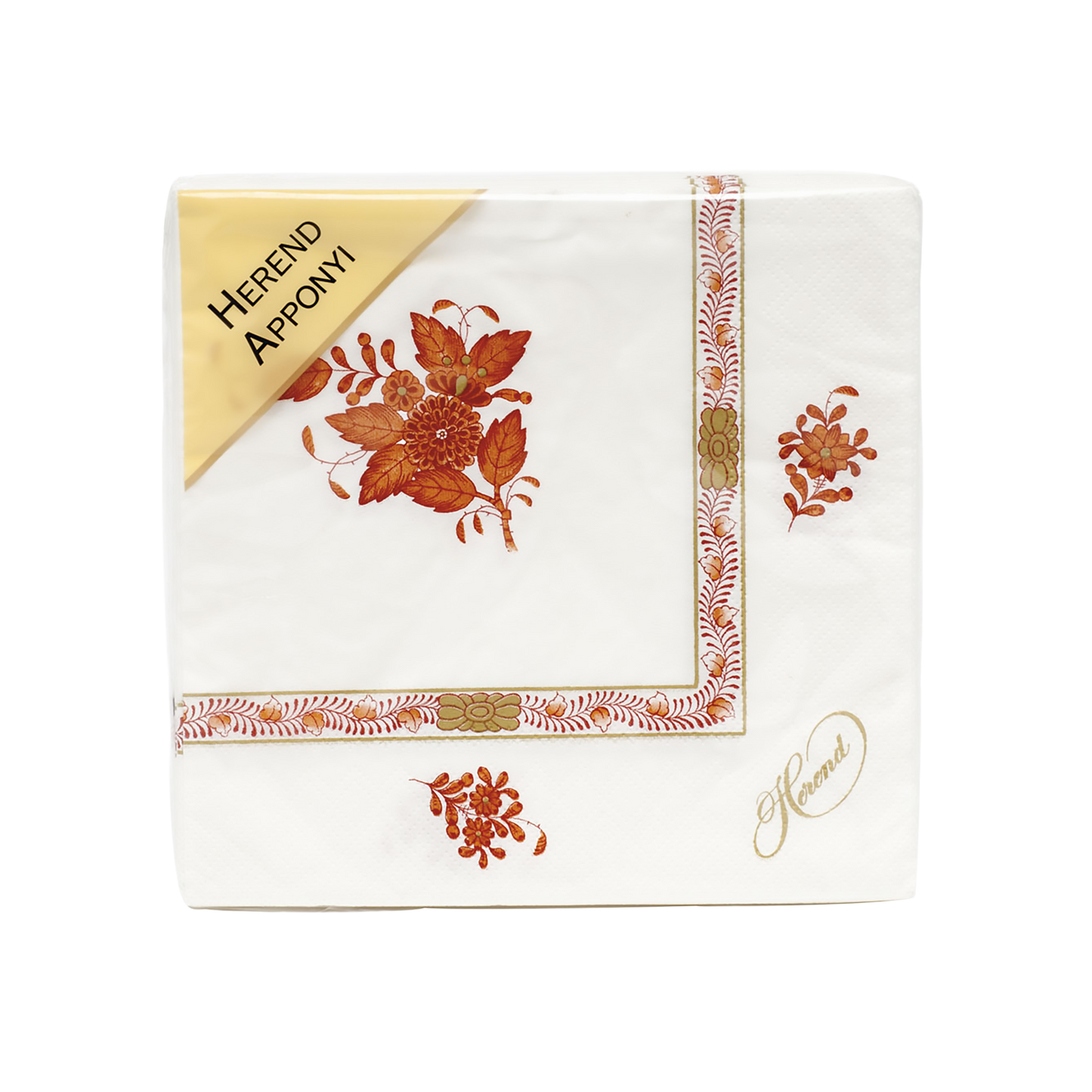 Herend Chinese Bouquet Rust Paper Napkin | Package of 20