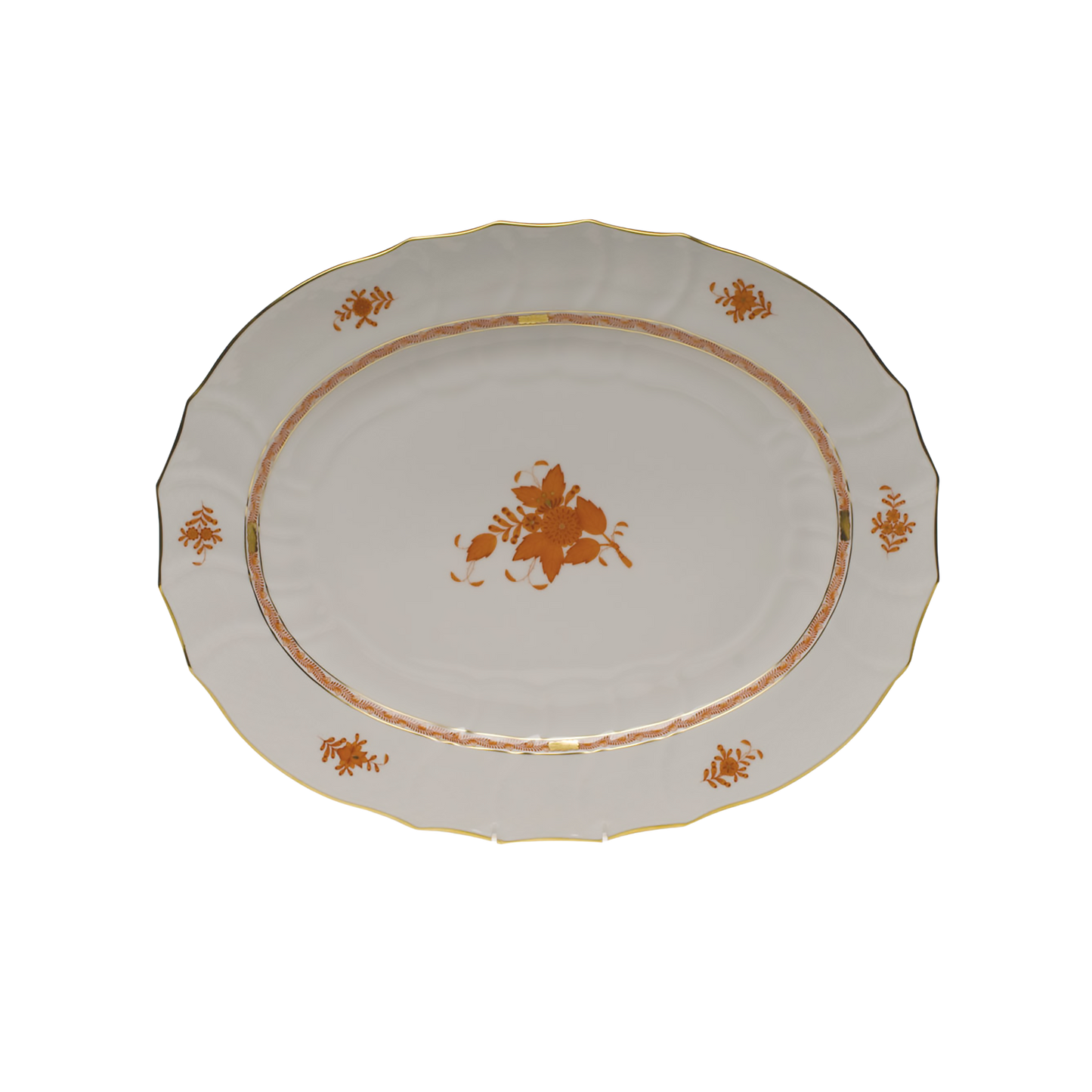 Herend Chinese Bouquet Rust Turkey Platter | 18x14.5in