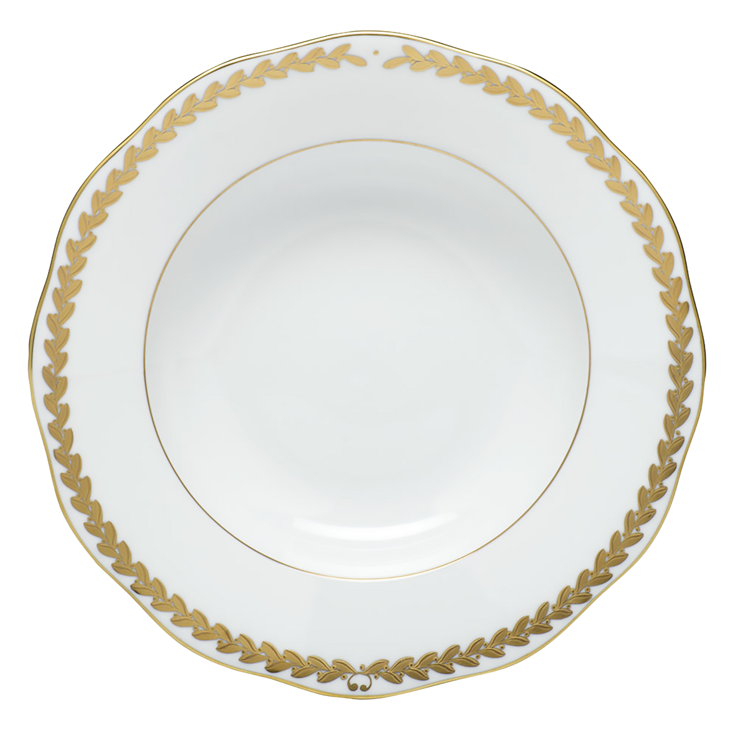 Herend Golden Laurel RIM Soup Plate | 8 in