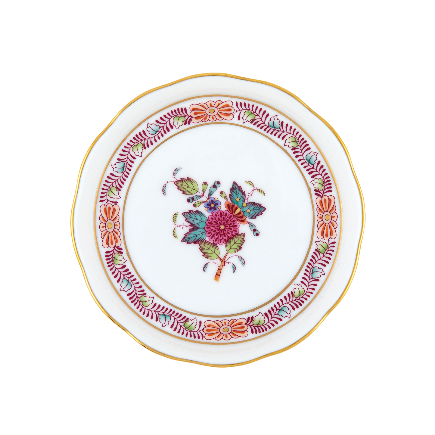 Herend Chinese Bouquet Multicolor Coaster | 4in