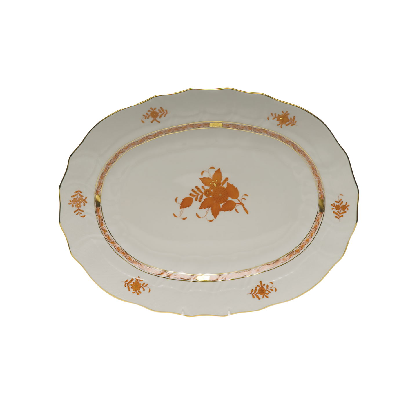 Herend Chinese Bouquet Rust Platter | 17in