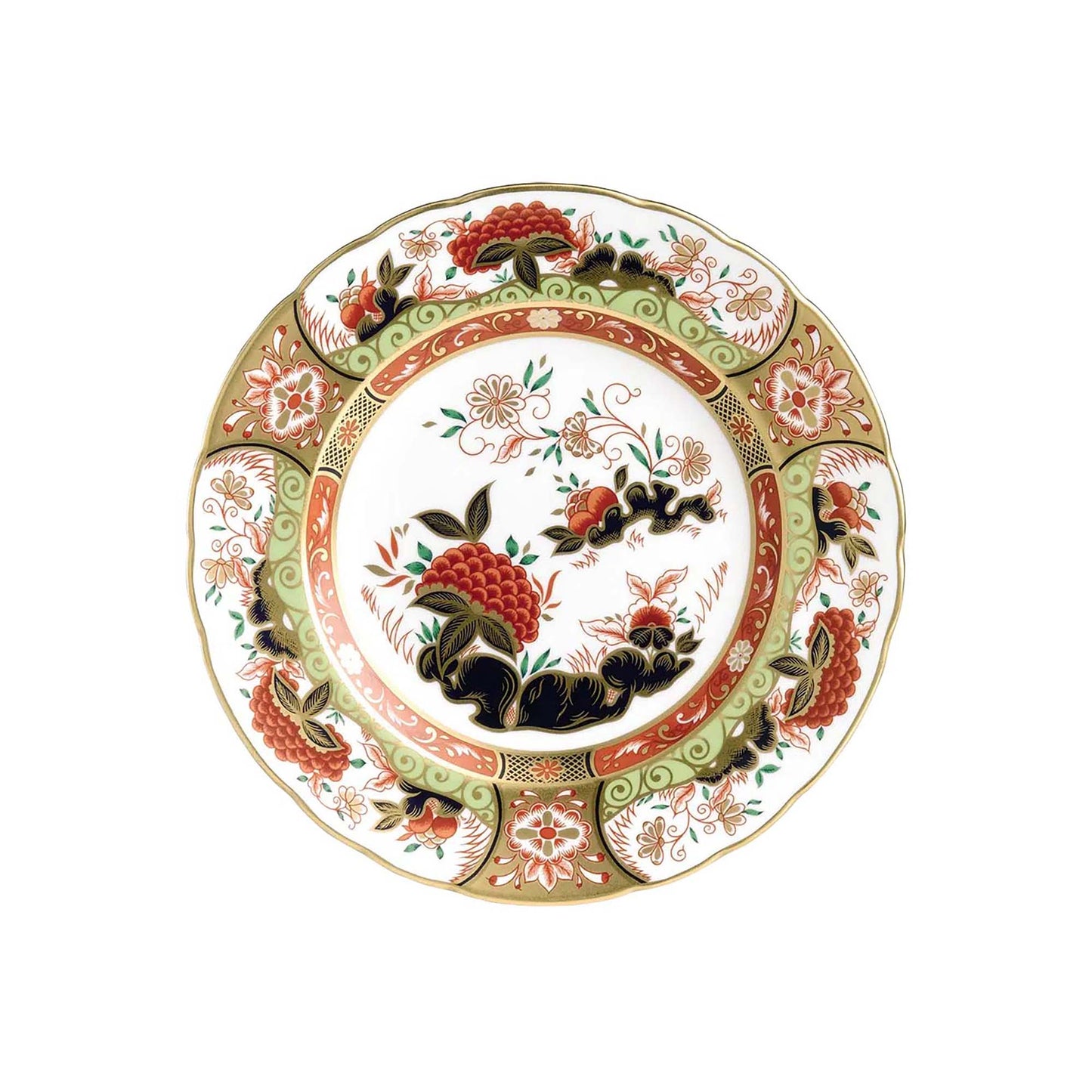 Royal Crown Derby Imari Accent Plates Golden Peony | 8in