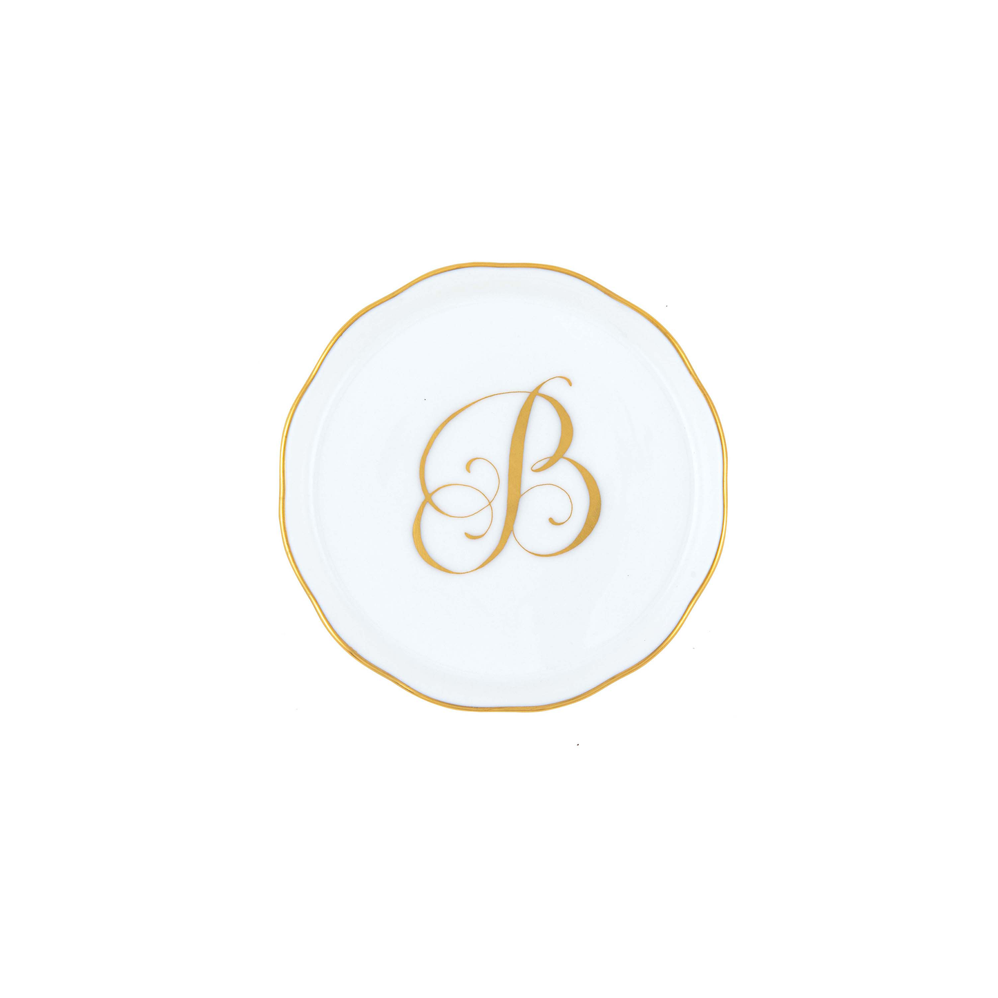 Herend Monogram Coaster | 4in B