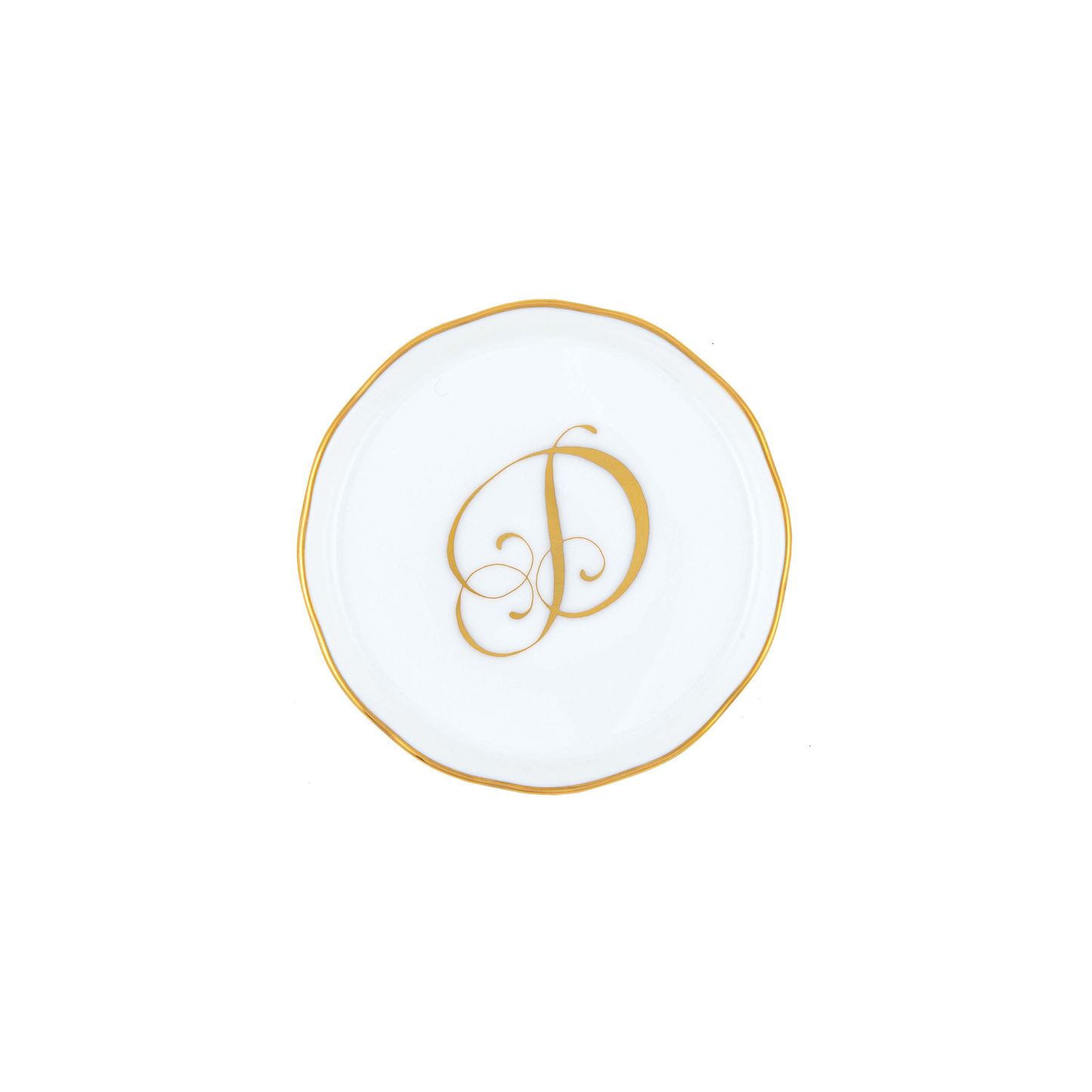 Herend Monogram Coaster | 4in D