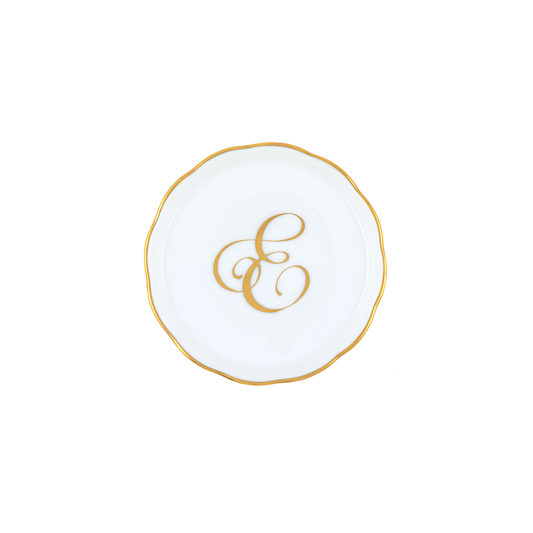 Herend Monogram Coaster | 4in E