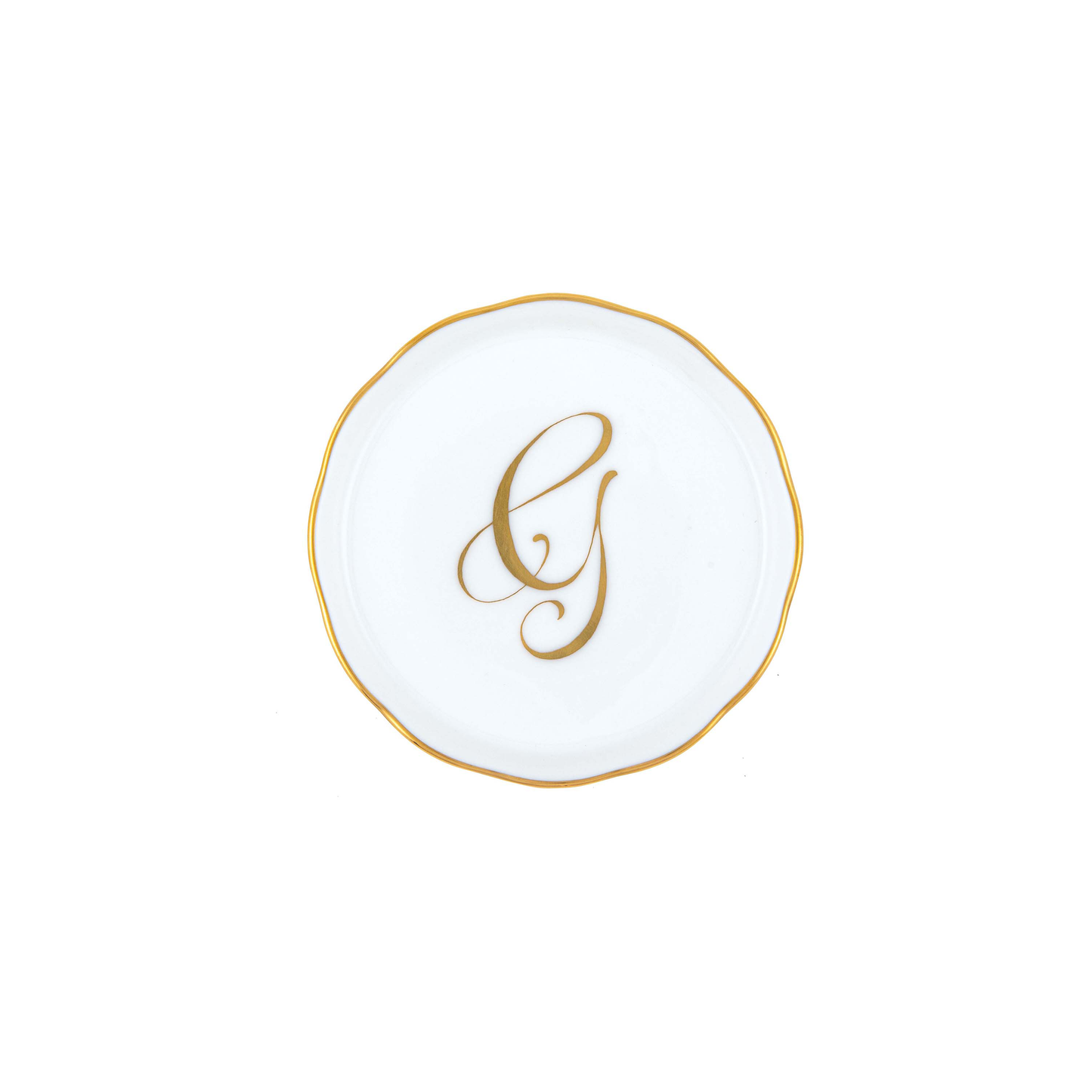 Herend Monogram Coaster | 4in G