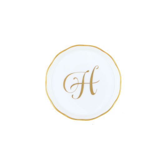 Herend Monogram Coaster | 4in H