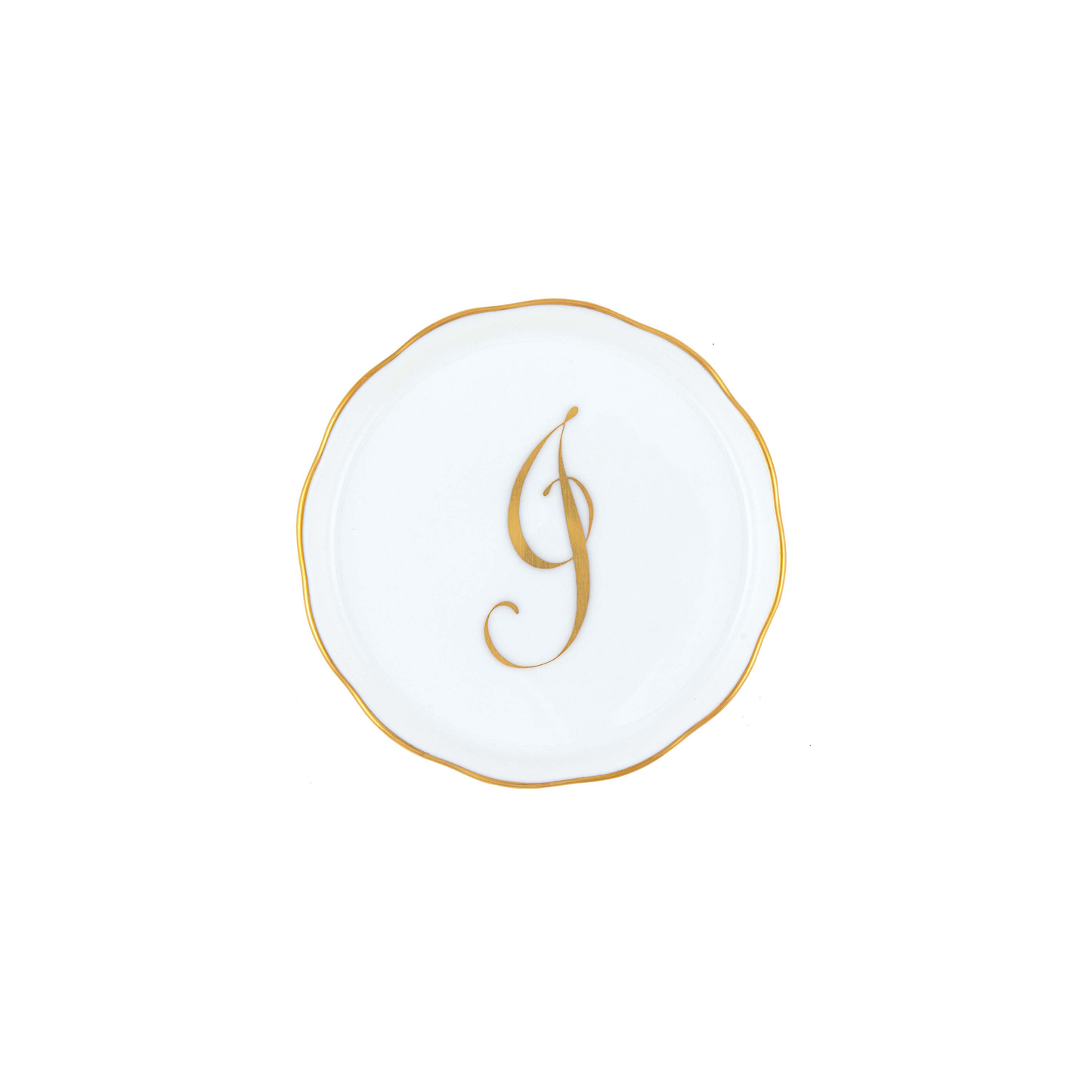 Herend Monogram Coaster | 4in J