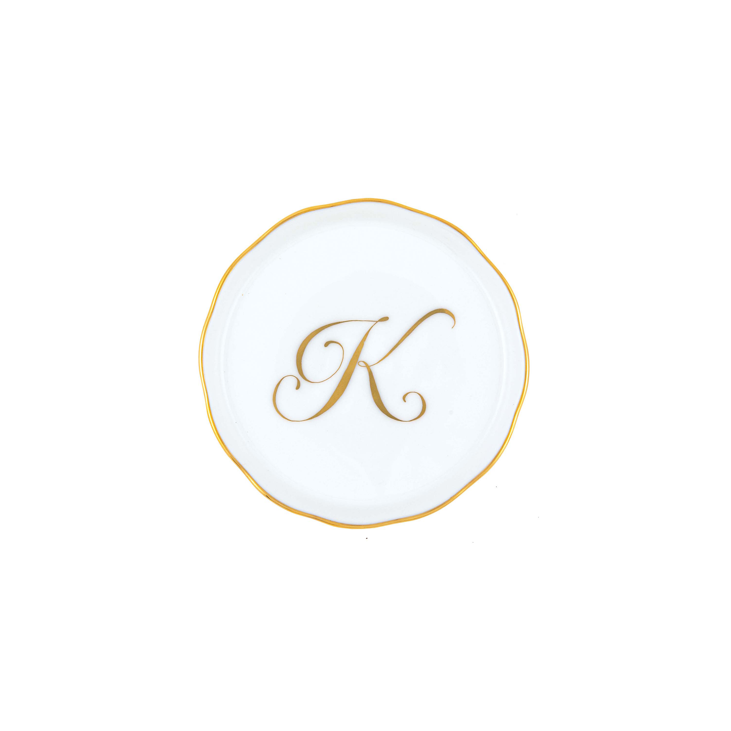 Herend Monogram Coaster | 4in K