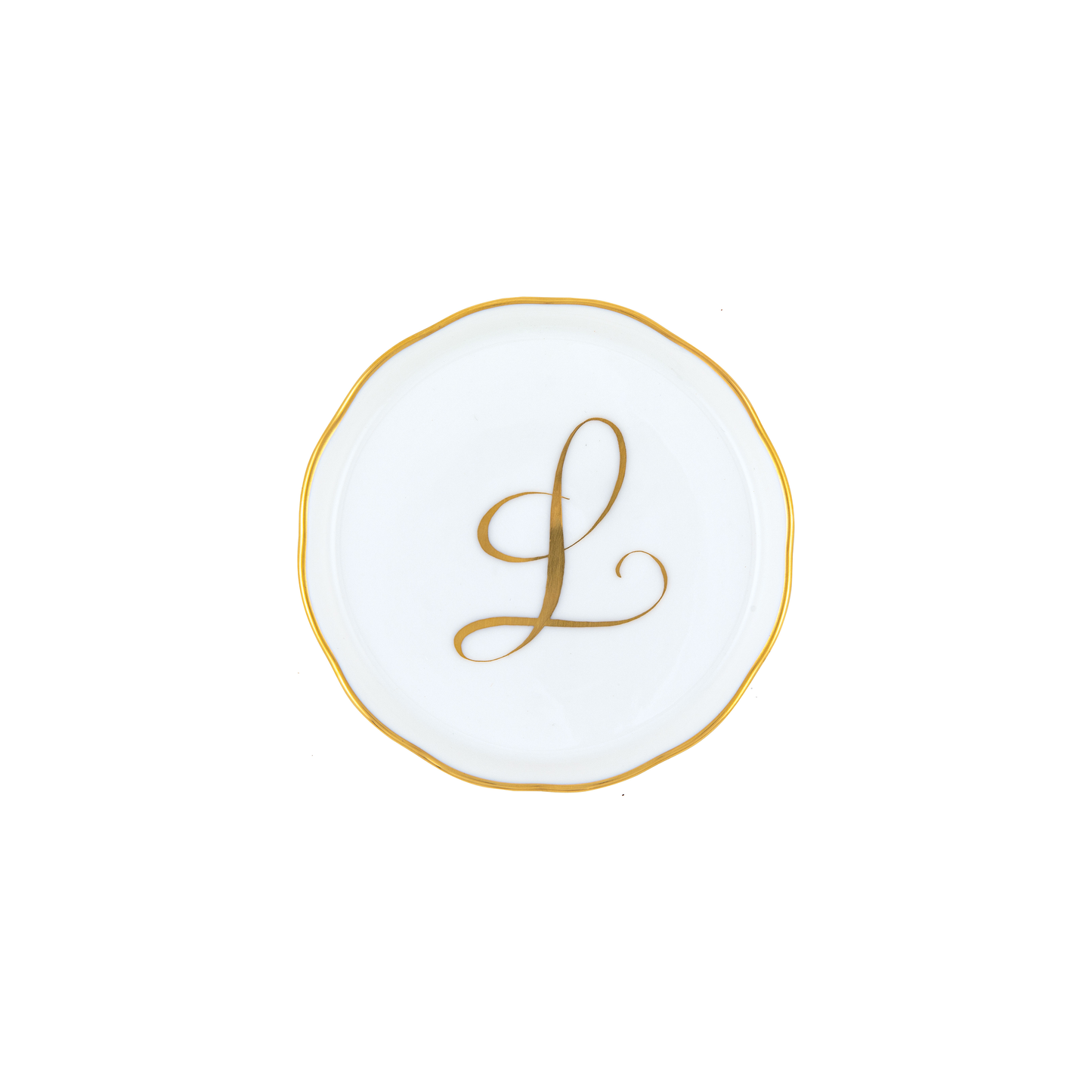 Herend Monogram Coaster | 4in L
