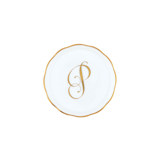 Herend Monogram Coaster | 4in P