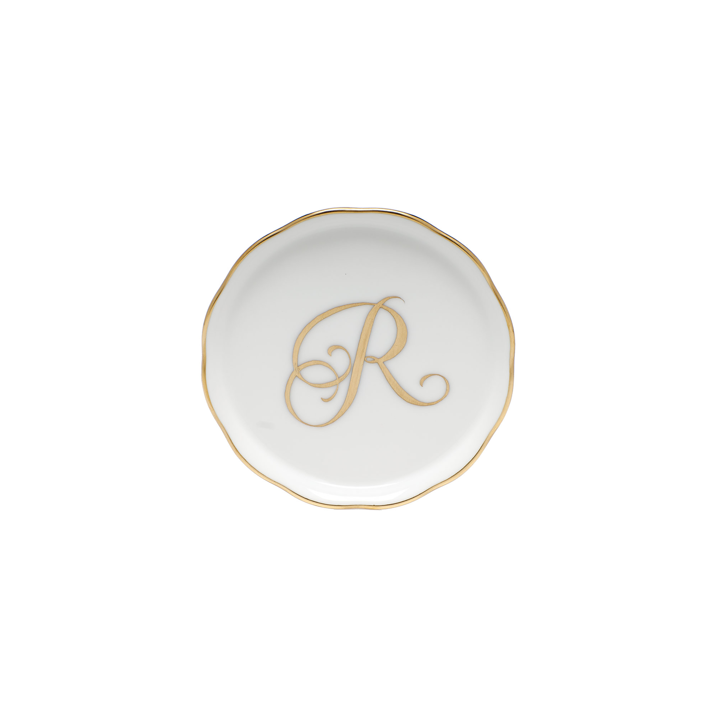Herend Monogram Coaster | 4in R