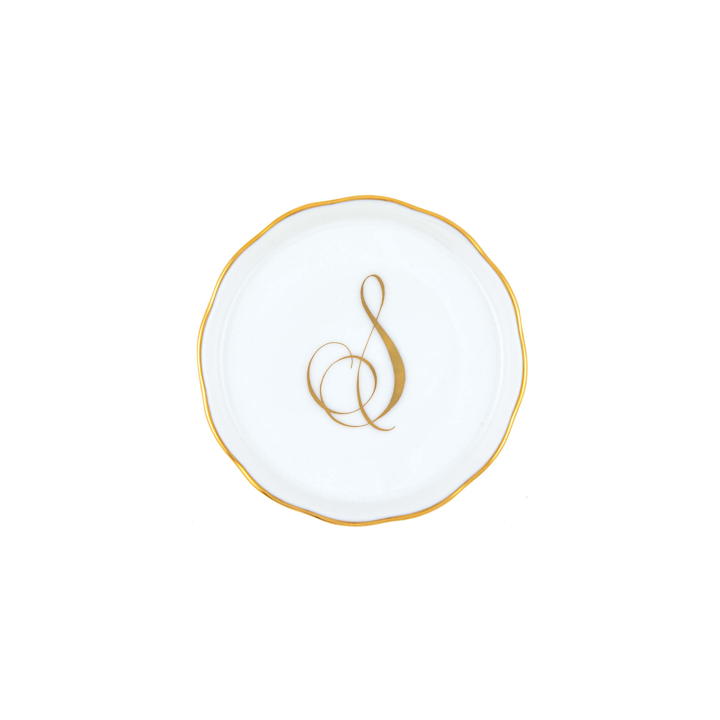 Herend Monogram Coaster | 4in S