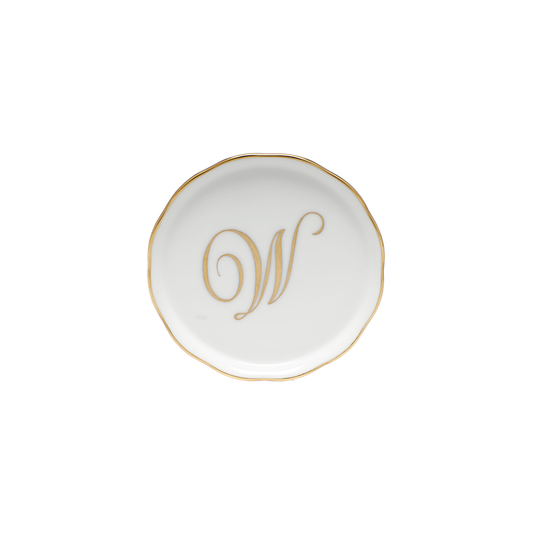 Herend Monogram Coaster | 4in W