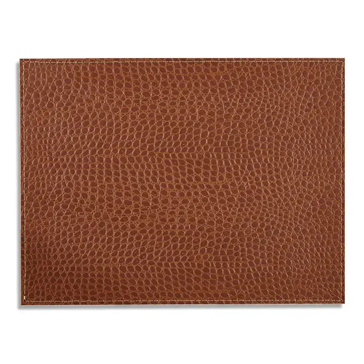 Placemat Rectangle Set of 6 | Exotic Crocodile Chestnut