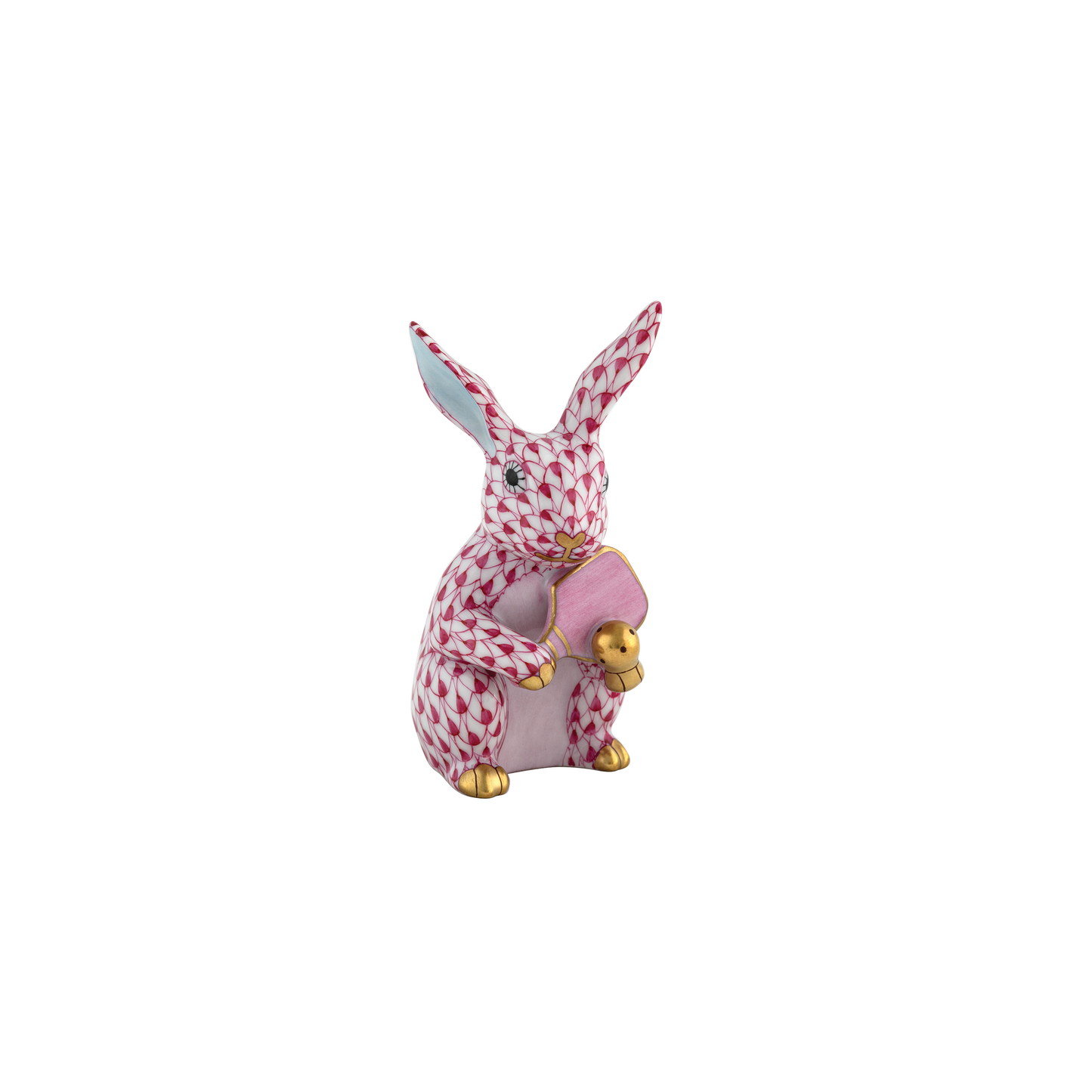 Herend Pickleball Bunny | 3.25in Raspberry