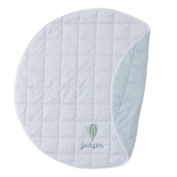 Weezie Towels Luxury Baby Tummy Time Mat |Light Blue