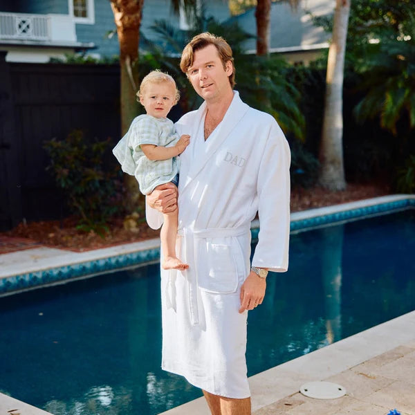 Weezie Towels Luxury Unisex Long White Spa Robe | One Size