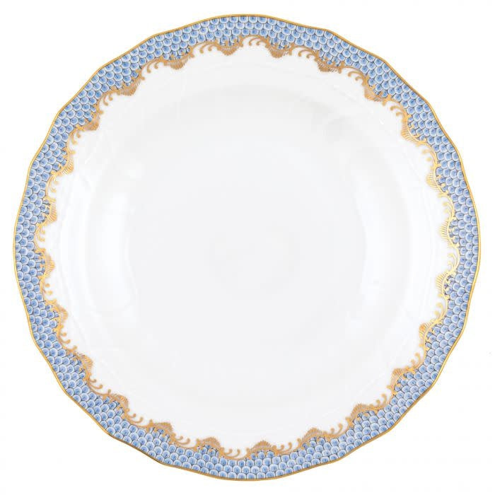 Herend Fishscale Light Blue Dessert Plate | 8.25in