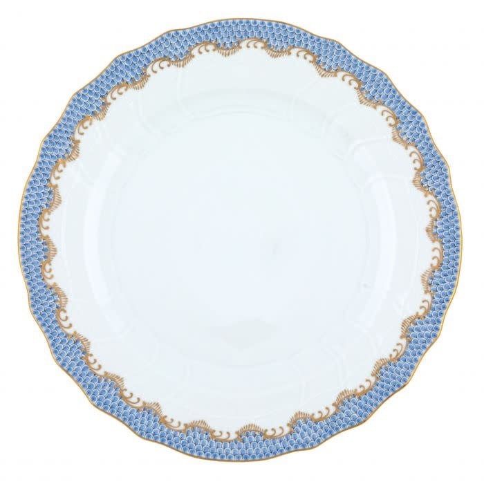 Herend Fishscale Light Blue Dinner Plate | 10.5in