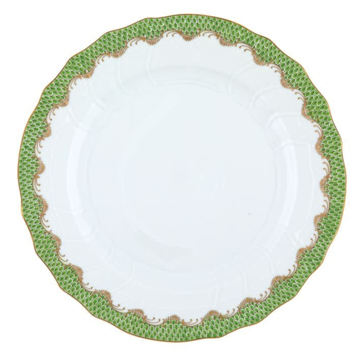Herend Fishscale Evergreen Dinner Plate | 10.5in
