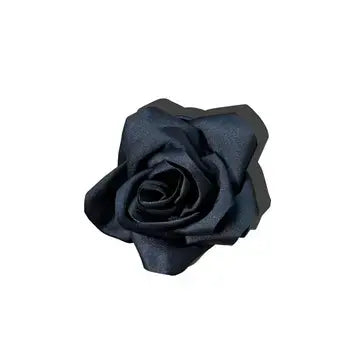Handmade Satin Claw Clip | Black Rose