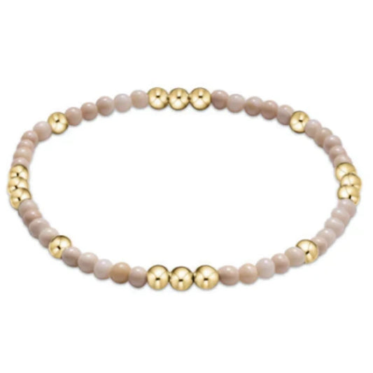 Worthy Pattern 3mm Bead Bracelet | Riverstone