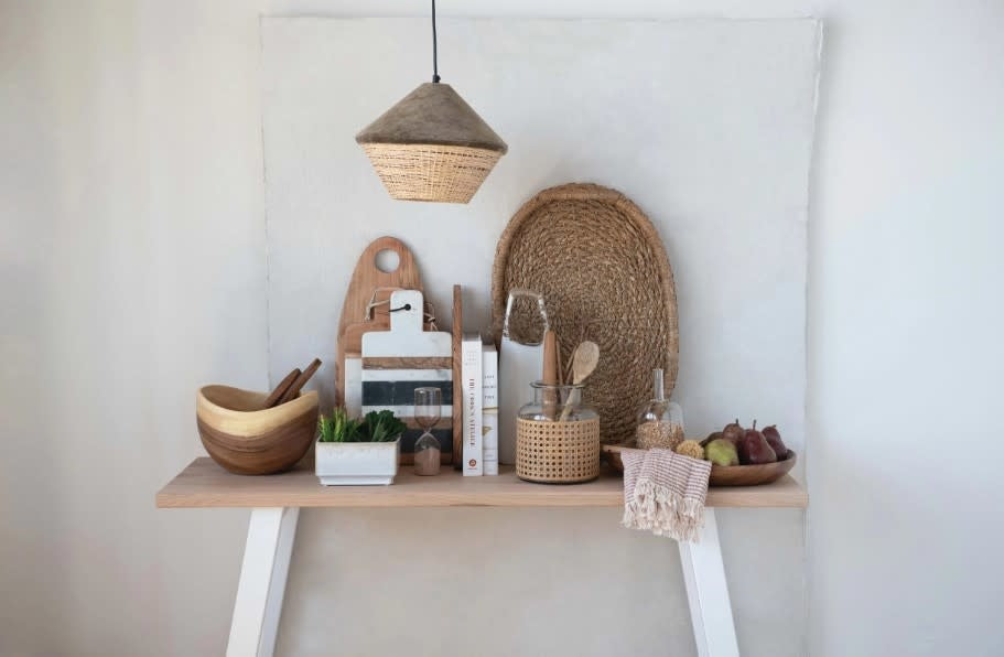 Carved Serving Boat Bowl | 10in