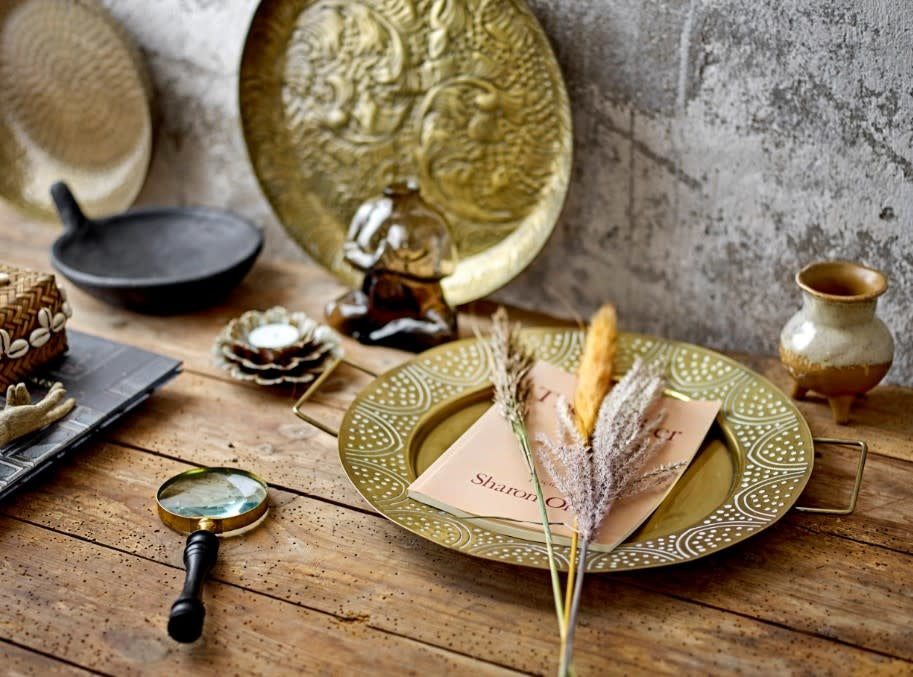 Terra Cotta Decorative Bowl | Handmade Black 8.75in