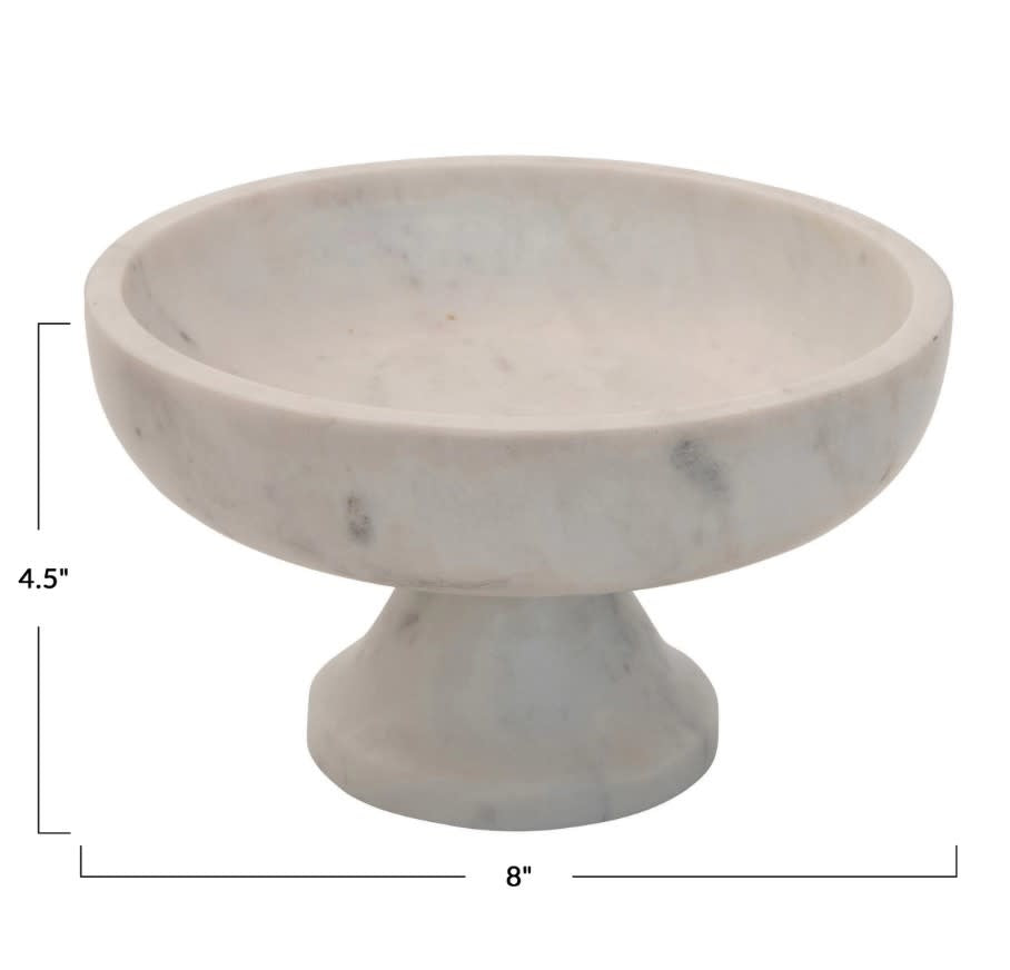 Marble Footed Bowl | Round 8in