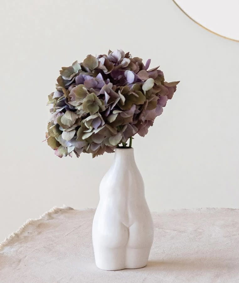 Mommy to Be Stoneware Vase | White