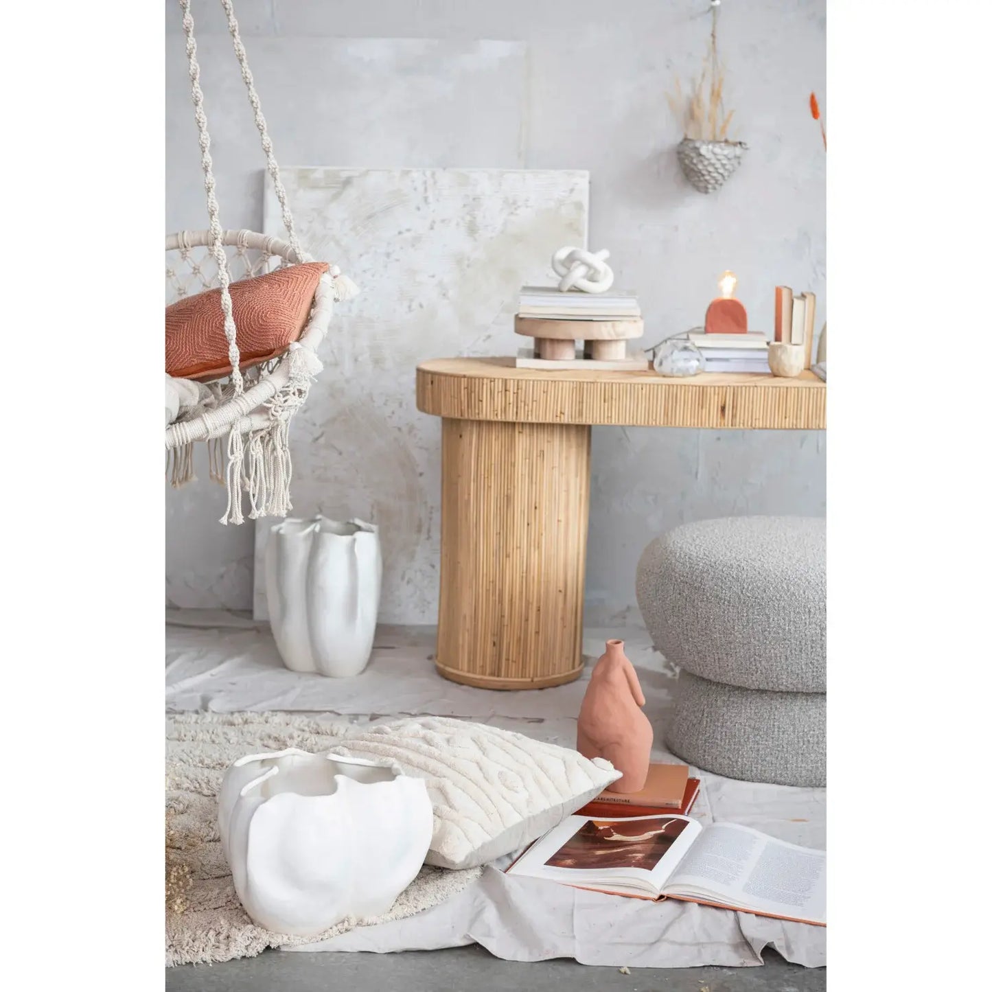Organic Stoneware Planter | Ivory 8.75in
