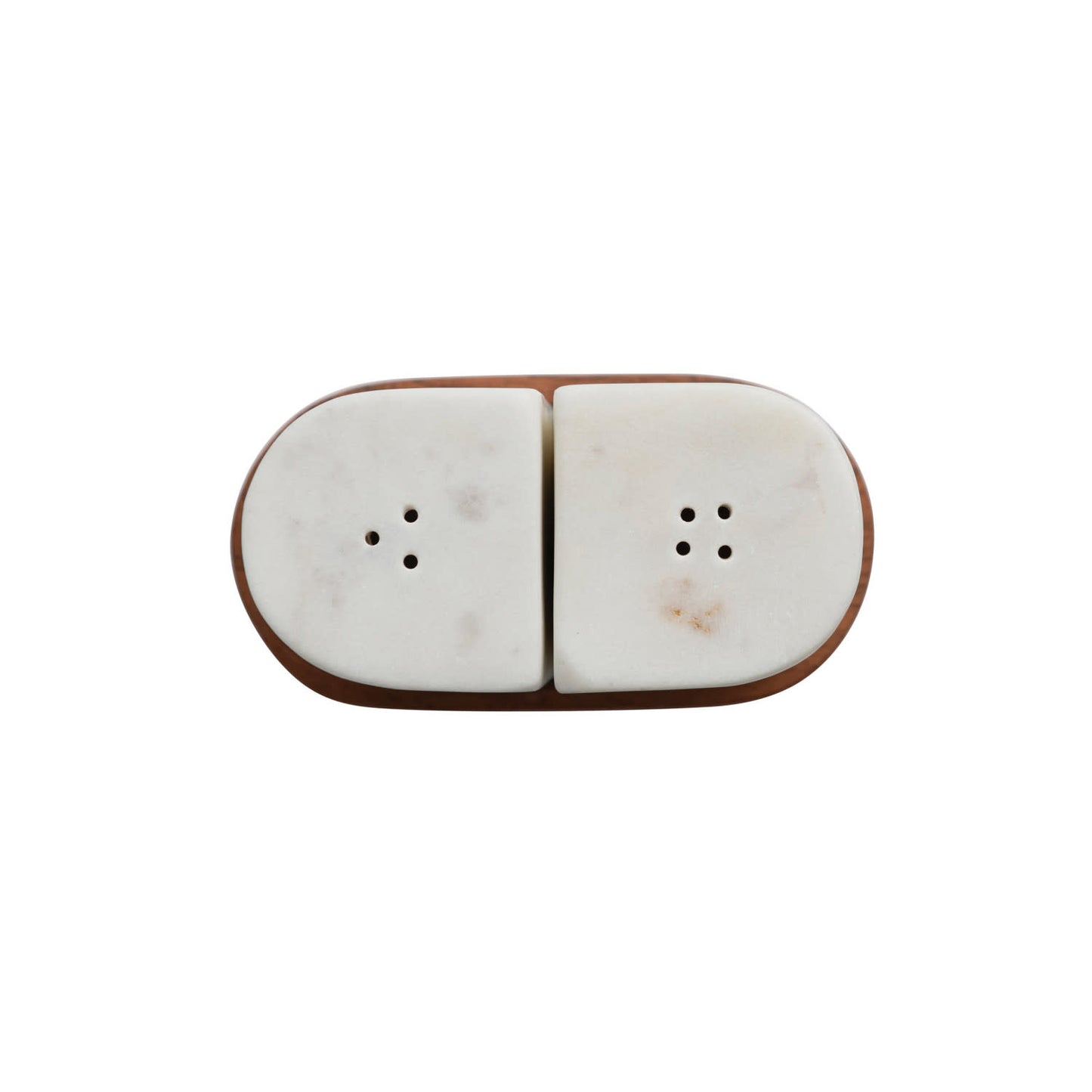 Minimalist Marble Salt + Pepper Shaker Set