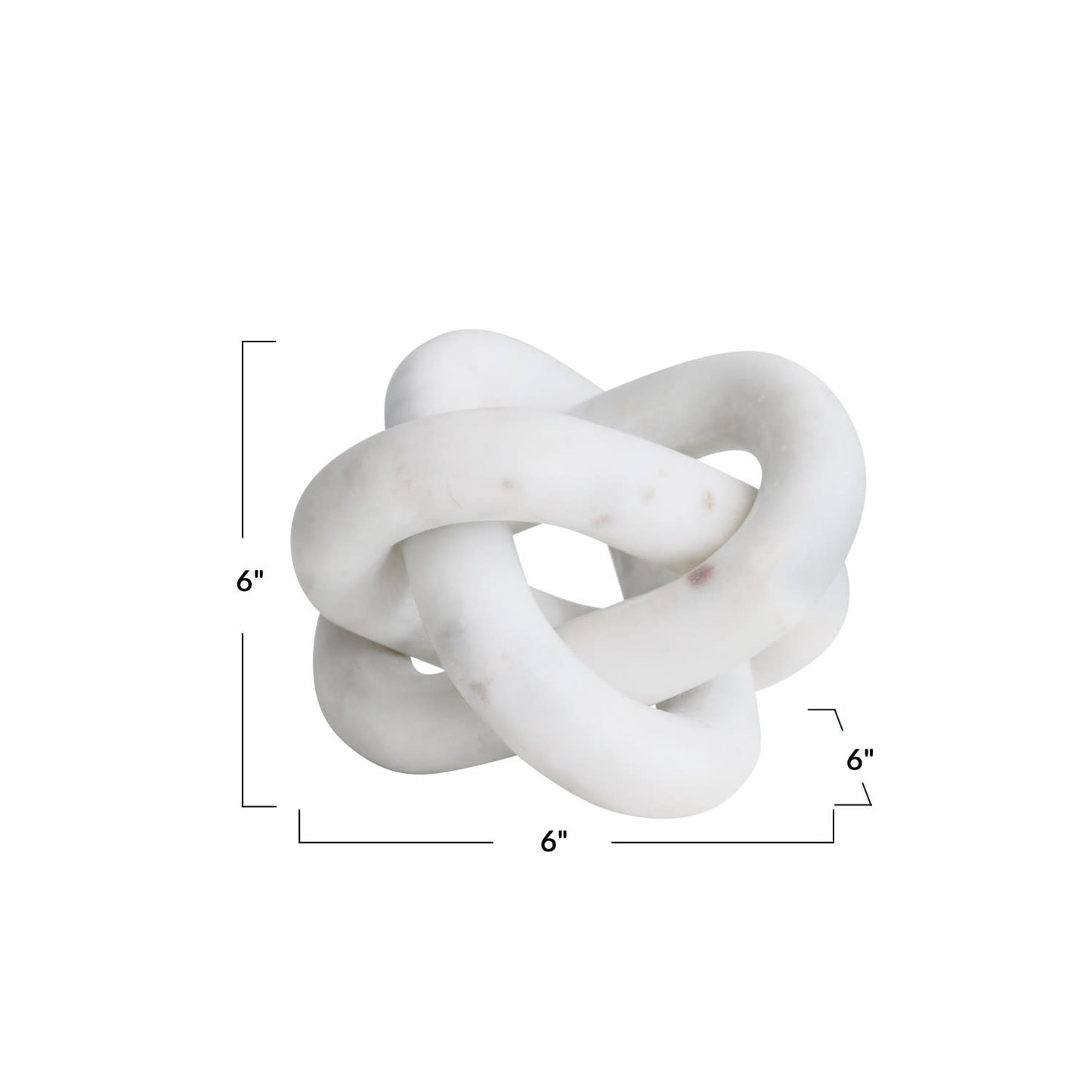 White Marble Chainlink Knot | 6in