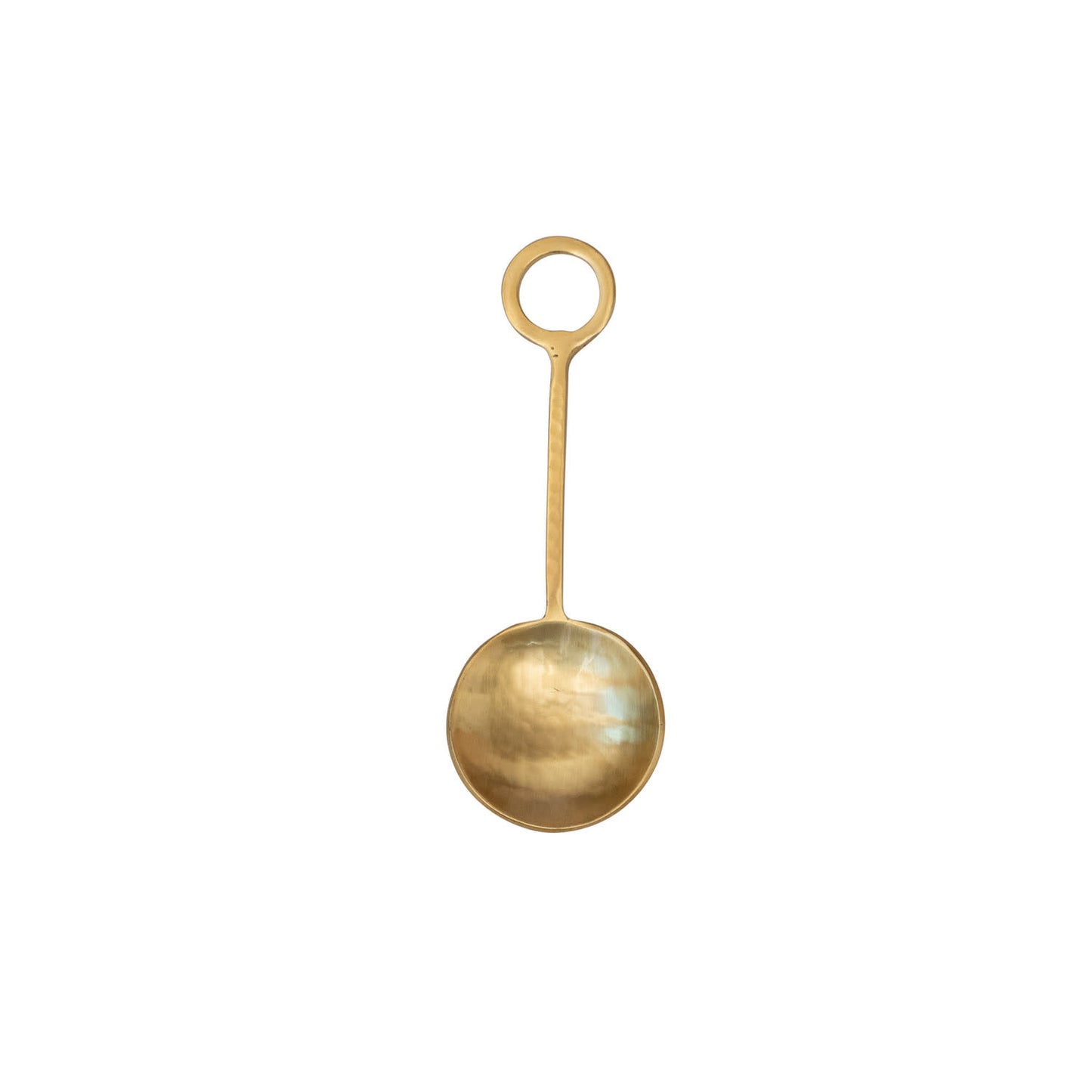 Gold Hammered Round Serving Spoon | 5in